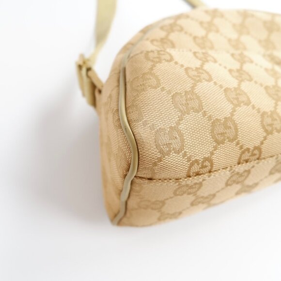 Authentic Preowned Gucci Green GG Canvas Half Moon Shoulder Bag - Picture 5 of 16